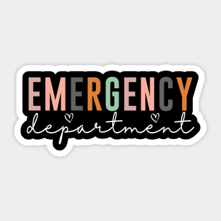 Emergency Department Emergency Room Nurse Healthcare Sticker